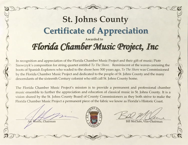 St. Johns County Proclamation